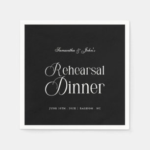 Modern Chic Rehearsal Dinner Napkin