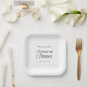  Modern Chic Rehearsal Dinner Paper Plate