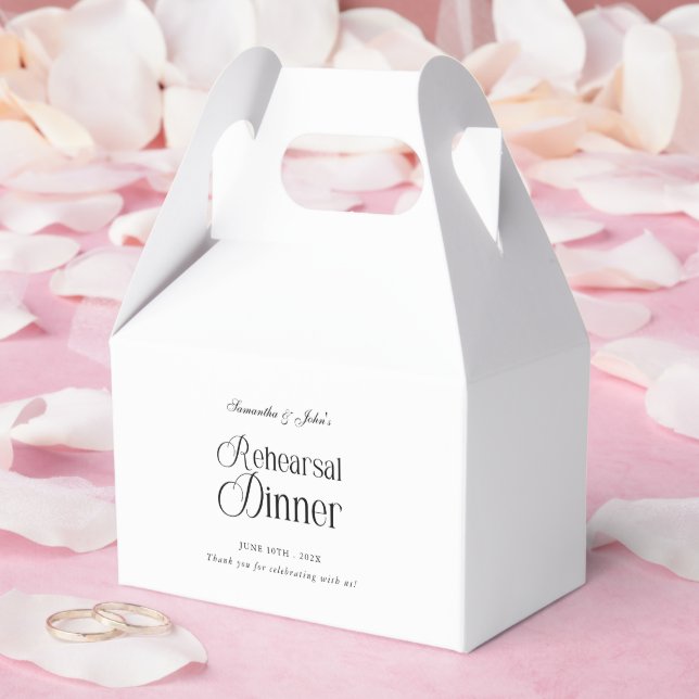  Modern Chic Rehearsal Dinner Thank You Favor Box (Wedding)