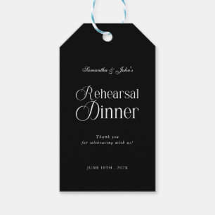 Modern Chic Rehearsal Dinner Thank You Gift Tags