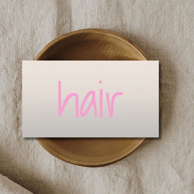 Modern Chic Rose Typography Hair Stylist Business Card (Creator Uploaded)
