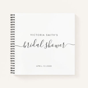Modern Chic Script Bridal Shower Bridesmaid Notebook