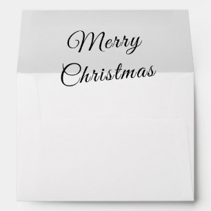 Modern Chic Script Merry Christmas Elegant Holiday Envelope