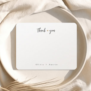 Modern Chic Script Minimalist Thank You Card