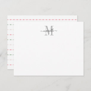 Modern Chic Script Monogram Card