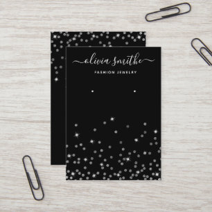 Modern Chic Simple glitter jewellery earring displ Business Card