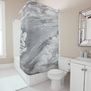 modern chic simple minimalist white grey marble