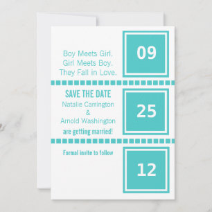 Modern Chic Squares Save the Date Announcement
