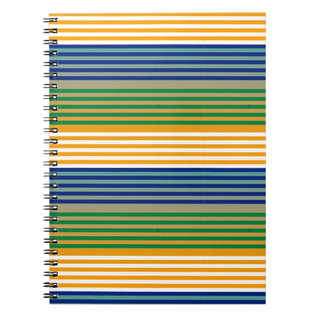Modern Chic Striped  Notebook (Front)
