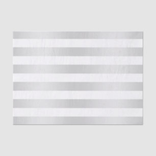Modern Chic Stripes Grey Satin Chic Decorative Tissue Paper