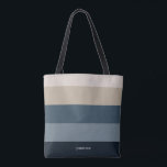 Modern Chic Stripes with Monogram Tote Bag<br><div class="desc">Modern Chic trendy striped pattern - featuring harmonious neutral colours with an elegant touch. Personalize with your name or monogram.  If you need it in different colours please click on the contact button under the product description,  I'm happy to help.</div>