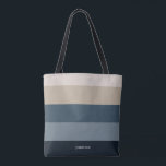 Modern Chic Stripes with Monogram Tote Bag<br><div class="desc">Modern Chic trendy striped pattern - featuring harmonious neutral colours with an elegant touch. Personalize with your name or monogram.  If you need it in different colours please click on the contact button under the product description,  I'm happy to help.</div>