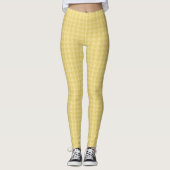 Modern Chic Stylish Gold Triangle Pattern Fashion Leggings (Front)