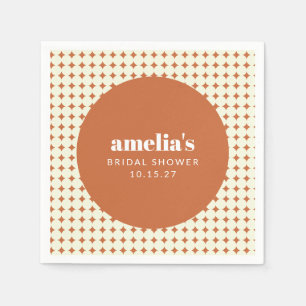 Modern Chic Terracotta Dots Bridal Shower Custom Napkin