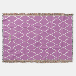 Modern chic textured purple ikat chevron pattern throw blanket