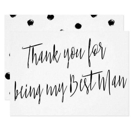 Modern Chic "Thank you for being my best man" Card