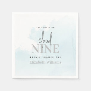 Modern Chic The Bride is On Cloud 9 Bridal Shower Napkin
