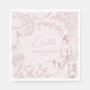 Modern Chic Toile de Jouy Picnic Bridal Shower  Napkin