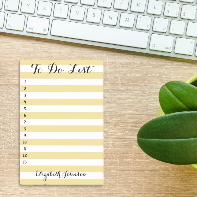 Modern Chic Trendy Elegant Gold Striped To Do List Post-it Notes (Modern Chic Trendy Elegant Gold Striped To Do List Post-it Notes)