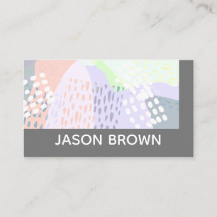 modern chic trendy original abstract design business card