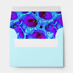 Modern Chic Turquoise Blue Flowers Nature Envelope