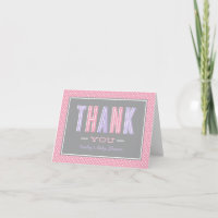 Modern Chic Type Pink and Purple Girl Baby Shower