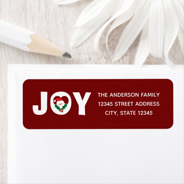 Modern Chic Typography Holly Joy Christmas Santa (Insitu)