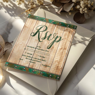 Modern Chic Vineyard Wedding  RSVP Card