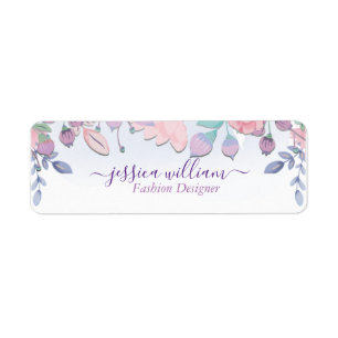 Modern Chic Watercolor Blue Hydrangeas Floral