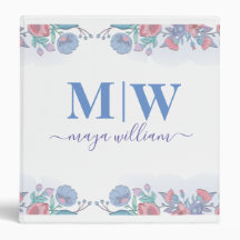 Modern Chic Watercolor Blue Hydrangeas Floral 