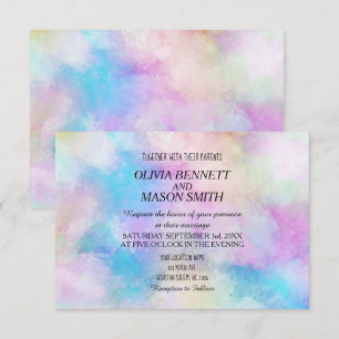 Modern Chic Watercolor Wedding Invitation