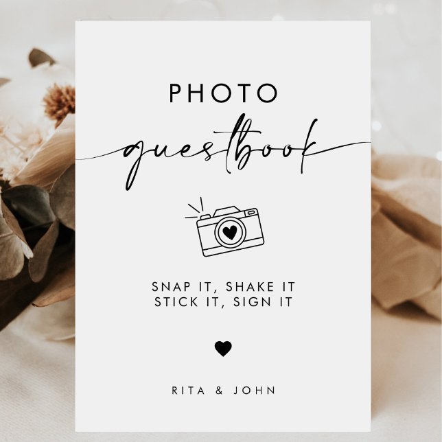 Modern Chic Wedding Photo Guestbook Sign (Creator Uploaded)