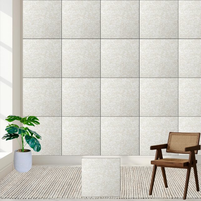 Modern Chic White and Gold Glitter Speckled  Tile (Modern Chic White and Gold Glitter Speckled Ceramic Tile)