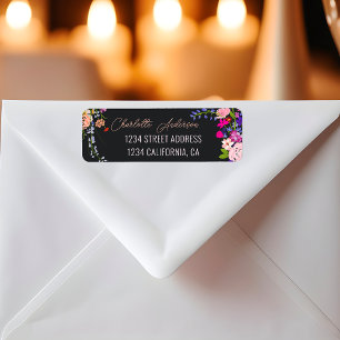 Modern chic wild flowers script pretty graduation