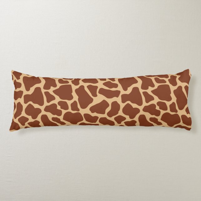 Modern Chic Wildlife Giraffe Animal Print Pattern Body Pillow (Front)