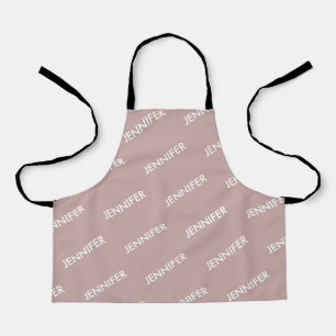 Modern Chic You Name It Personalized Dusty Pink Apron
