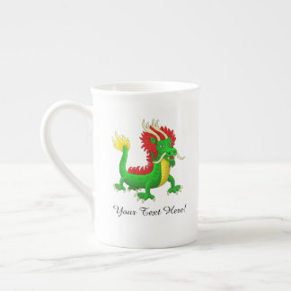 Modern Chinese Azure Dragon Bone China Mug