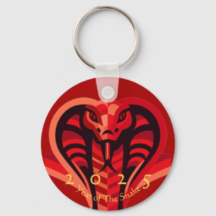 Modern Chinese New Year Snake 2025 BRK02 Keychain