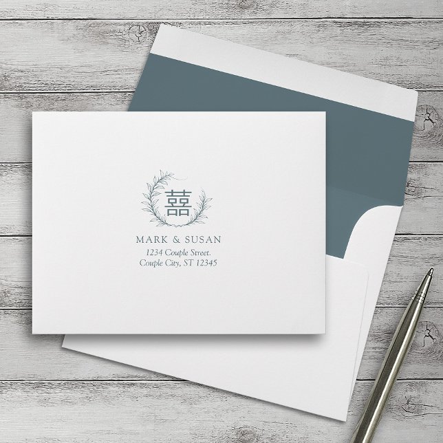 Modern Chinese Wedding RSVP Envelopes (Creator Uploaded)