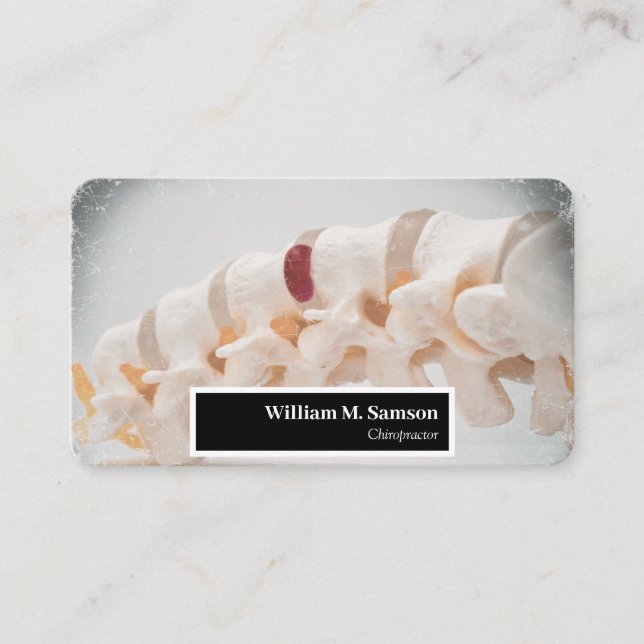 Modern chiropractor Spine close up  Business Card (Front)