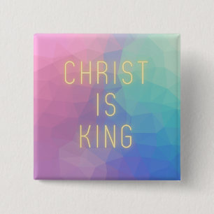 Modern Christ Is King 2 Inch Square Button