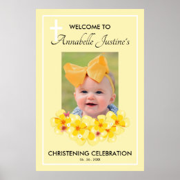 Modern CHRISTENING DAY Event Party Welcome Sign