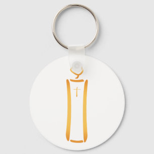 Modern Christian Candle Keychain