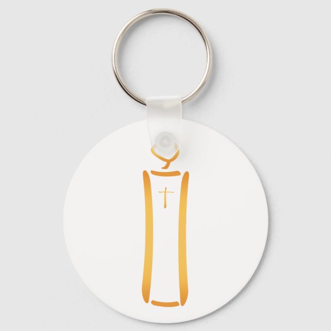 Modern Christian Candle Keychain (Front)