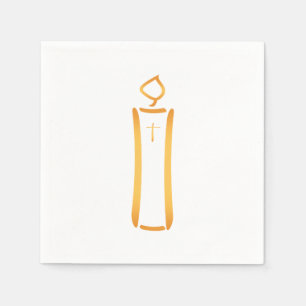 Modern Christian Candle Napkin