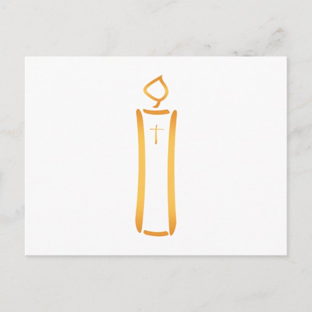 Modern Christian Candle Postcard (Front)