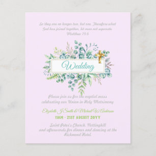 Modern Christian Catholic Wedding Invitation 
