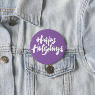 Modern Christian Happy Holydays Holidays Christmas 3 Inch Round Button