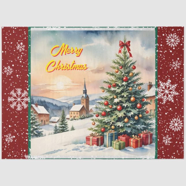 Modern Christmas Beautiful Festive Collection Tissue Paper (Front)