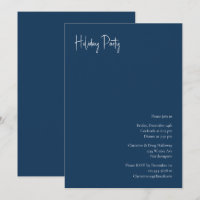 Modern Christmas | Blue Holiday Party Invitation
